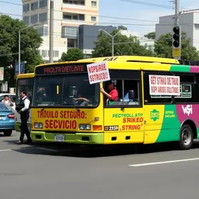 Motoristas do transporte público iniciam greve por tempo indeterminado em Porto Seguro Greve dos motoristas do transporte público em Porto Seguro