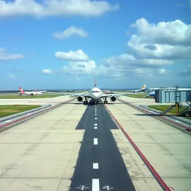 pátio de aeronaves